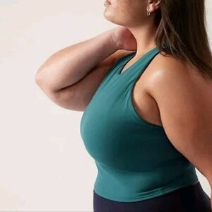 Athleta Conscious Crop D-DD++Teal sports cropped top athleasure yoga running 3X